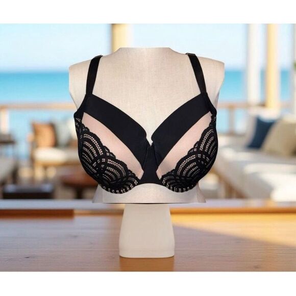 Full Figure Thirdlove Deco Lace Demi Bra Size 40F 40DDD - Picture 1 of 6